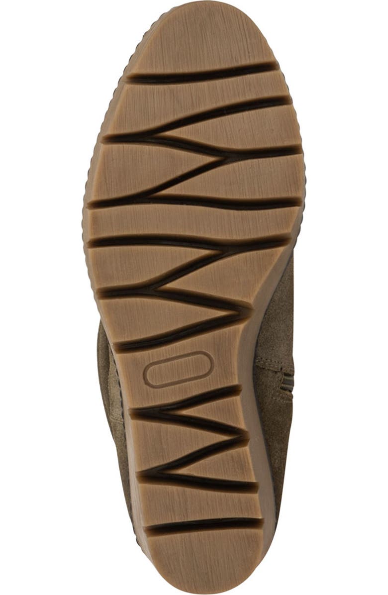 VINTAGE FOUNDRY Arabella Faux Fur Trimmed Wedge Boot, Alternate, color, Olive