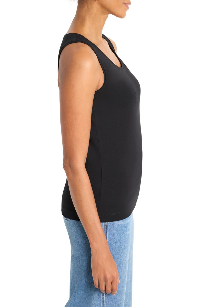 NIC+ZOE Perfect Stretch Cotton Knit Tank, Alternate, color, Black Onyx