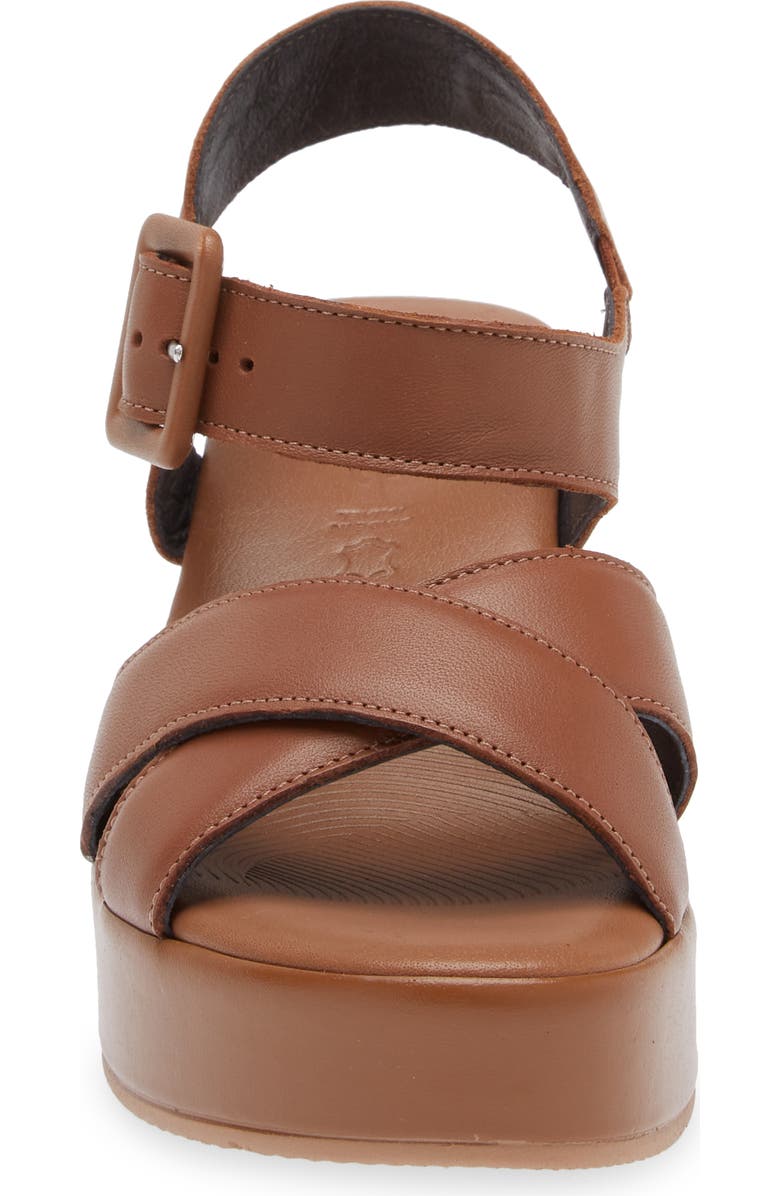 Naot Elite Platform Sandal, Alternate, color, Caramel Leather