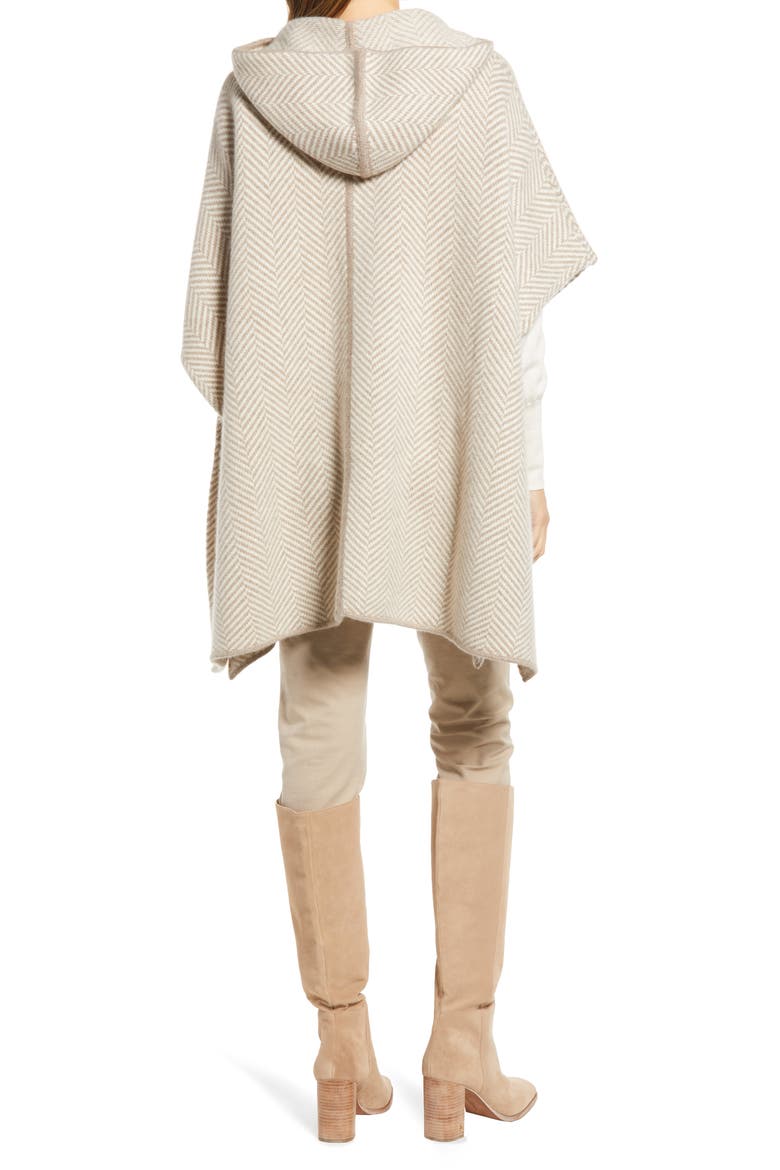 Bare Cashmere Poncho, Alternate, color, TAN COMBO