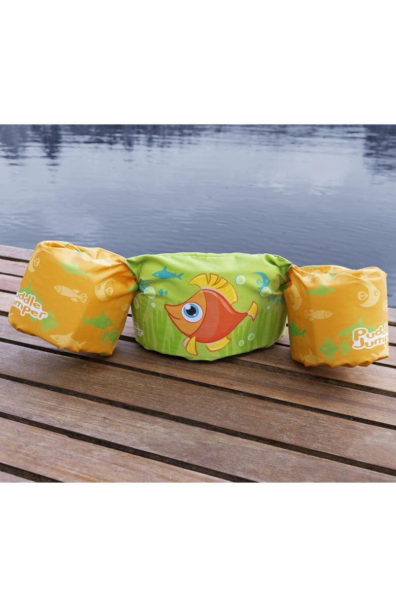 Puddle Jumper Child Deluxe Life Vest, Orange Fish, Alternate, color, Orange