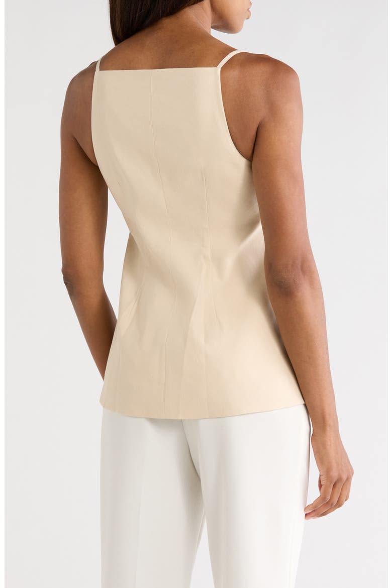 Beatrice Sleeveless Linen Blend Top, Alternate, color, SAND