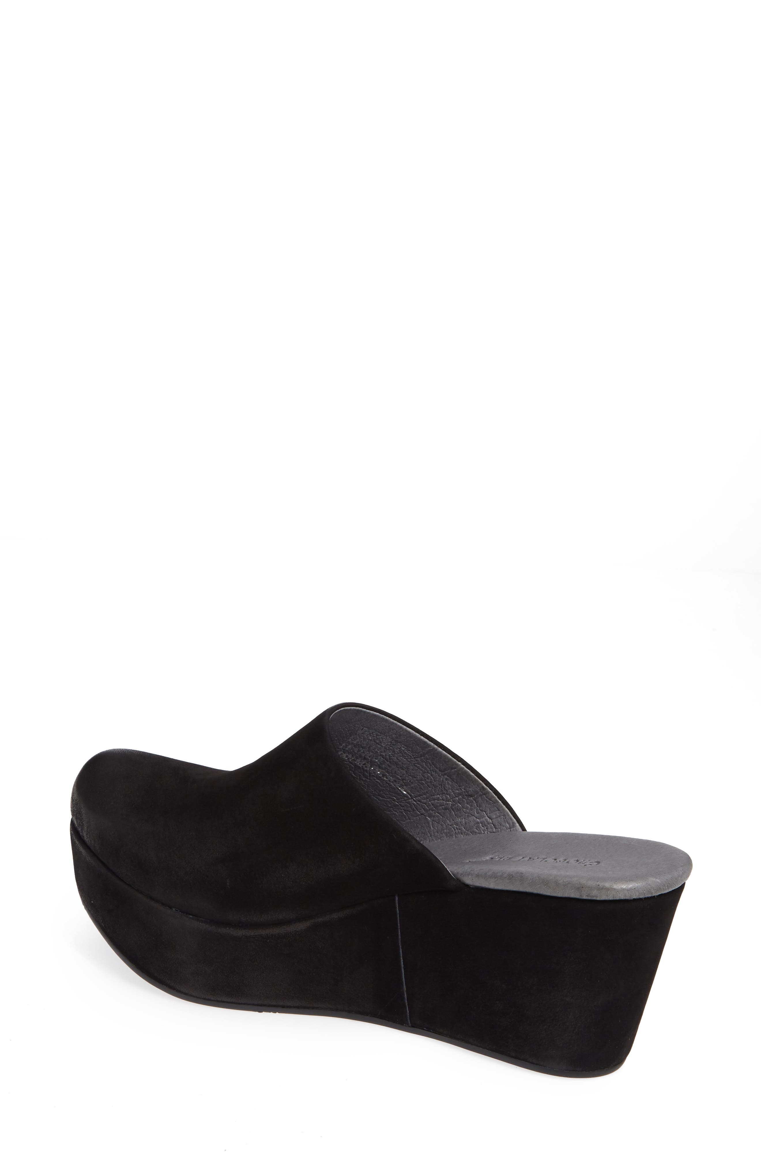 Wylie Wedge Mule, Alternate, color, BLACK SUEDE
