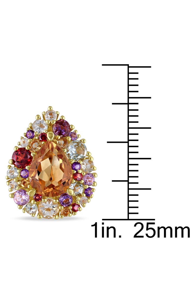 Julianna B. Multi Gemstone Teardrop Stud Earrings, Alternate, color, Citrine