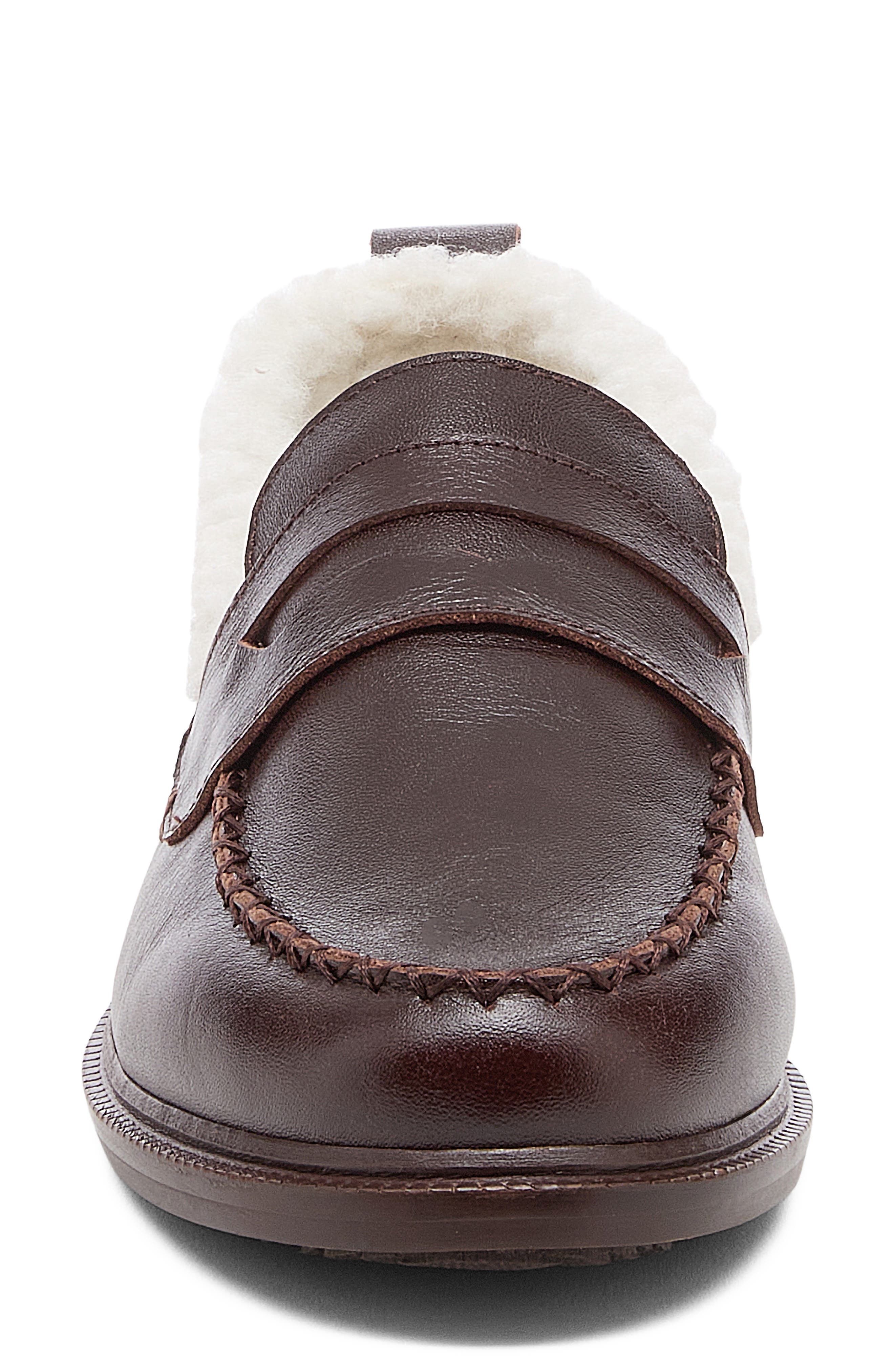 Lens Penny Loafer, Alternate, color, WARM BROWN