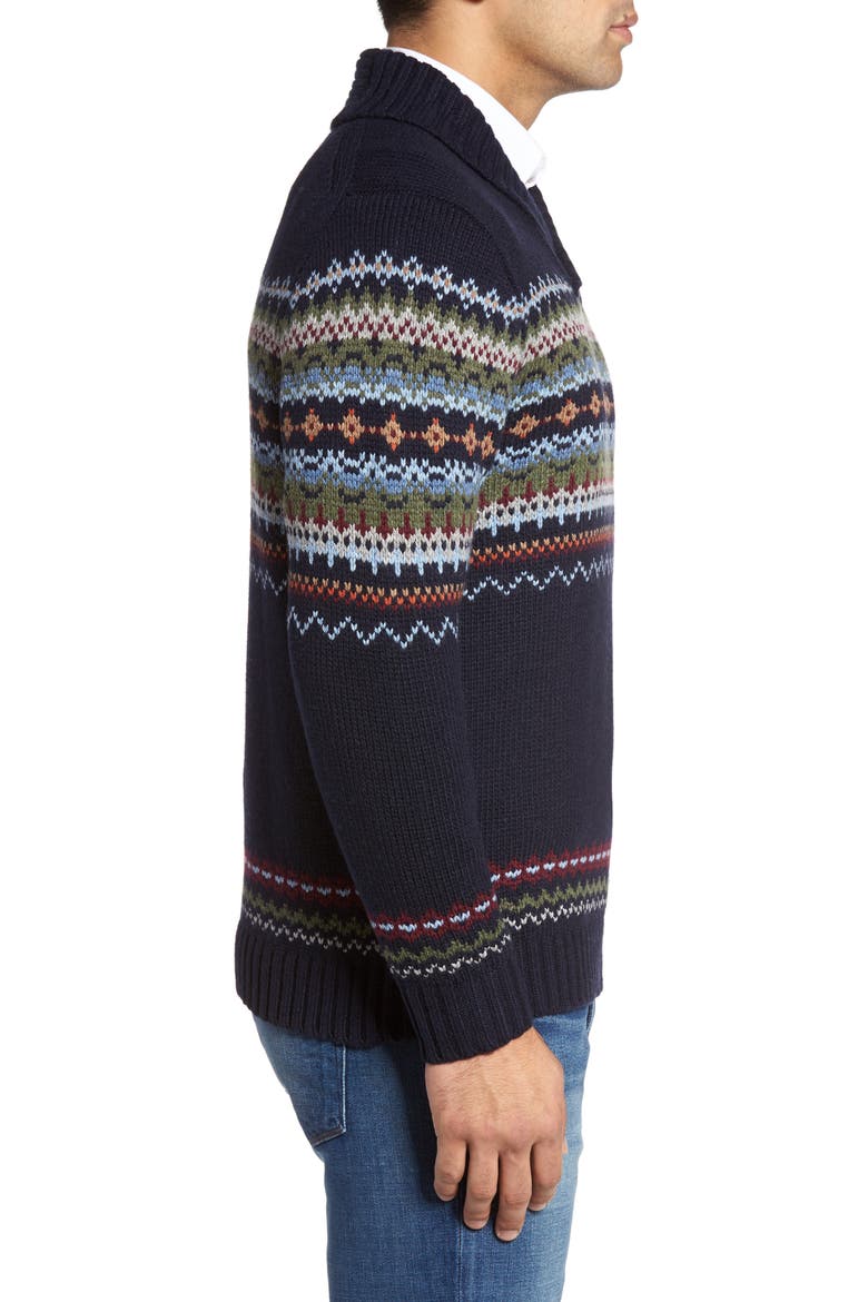 Fair Isle Sweater, Alternate, color, COASTLINE