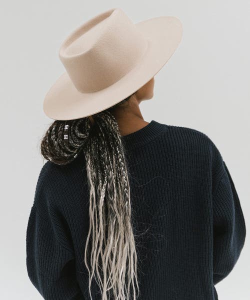 Gigi Pip Dakota Wide Brim Felt Hat In Cream