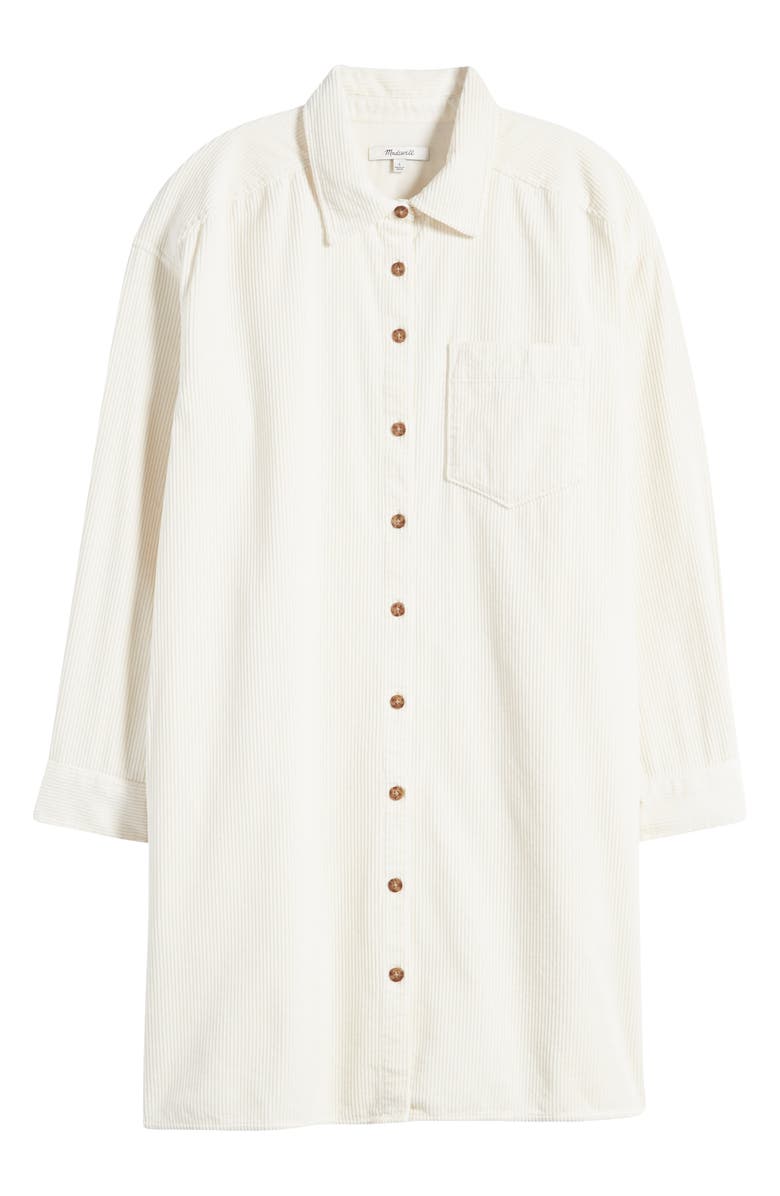 Madewell Easy Corduroy Mini Shirtdress, Alternate, color,