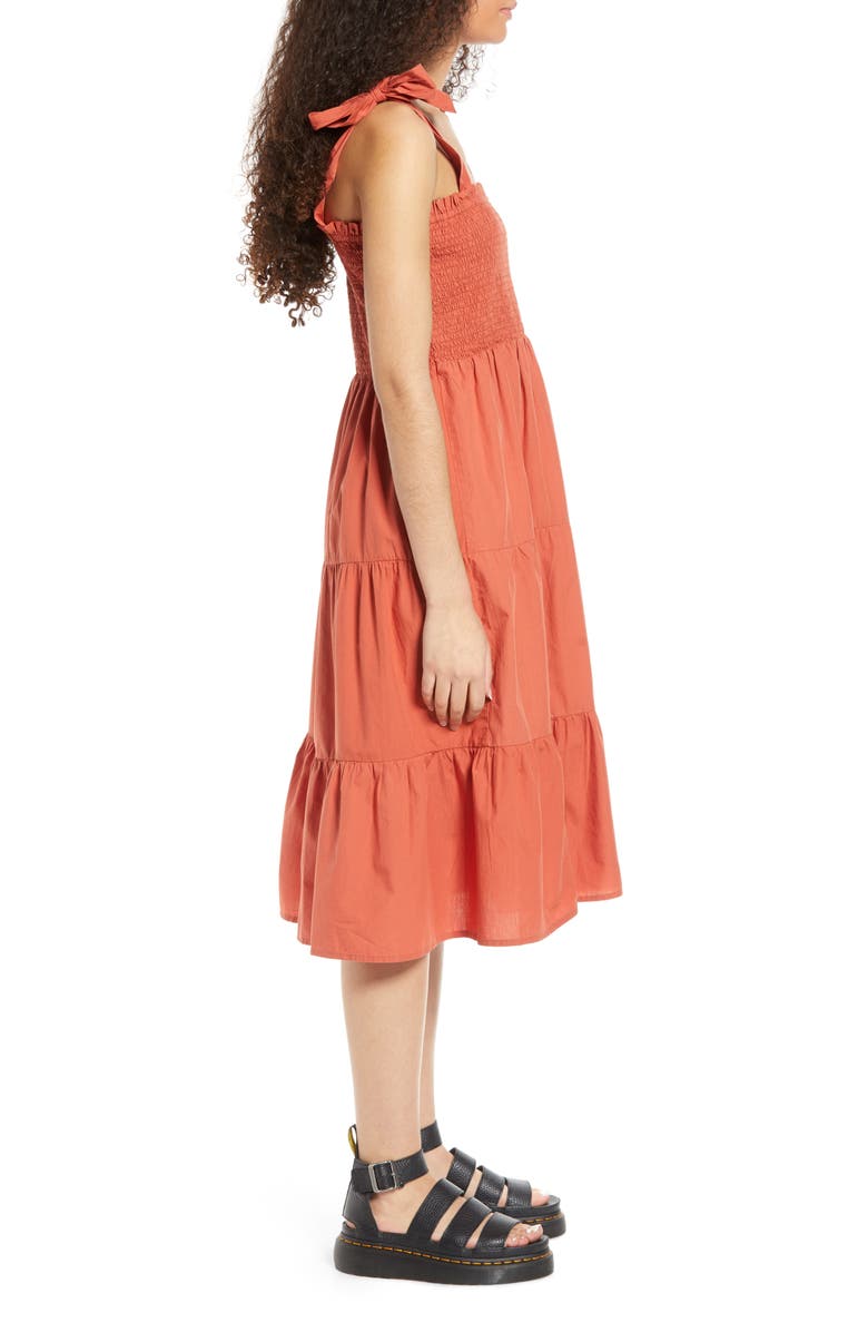 Only Maggie Tie Strap Tiered Sundress, Alternate, color, 