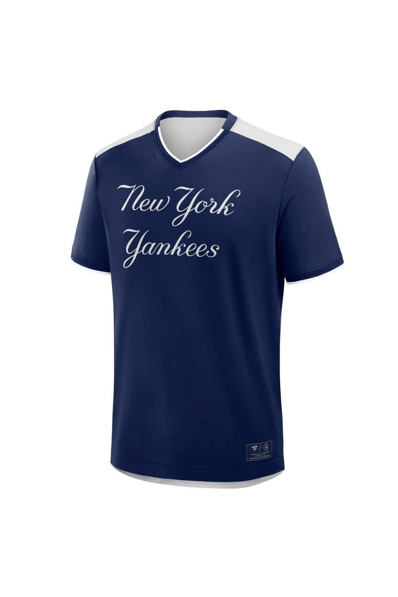 Men's Fanatics Navy New York Yankees Walk Off V-Neck T-Shirt, Alternate, color, Navy
