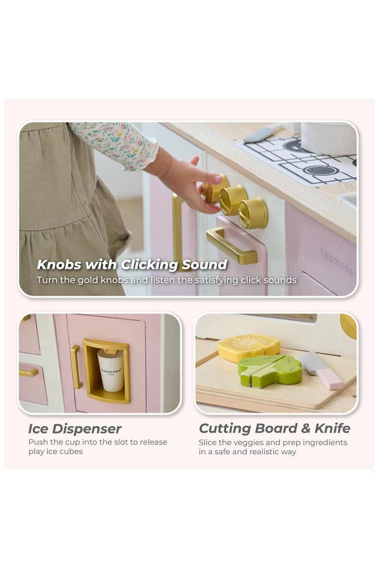 Little Chef Hampton Play Kitchen & Accessories, Alternate, color, PINK