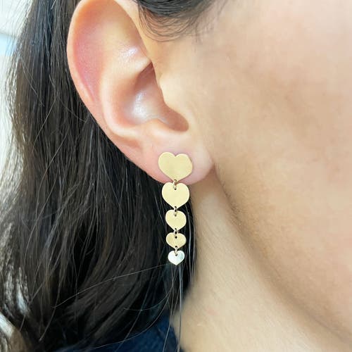 The Lovery Fine Jewelry Gold Graduating Heart Dangle Earrings In Gold