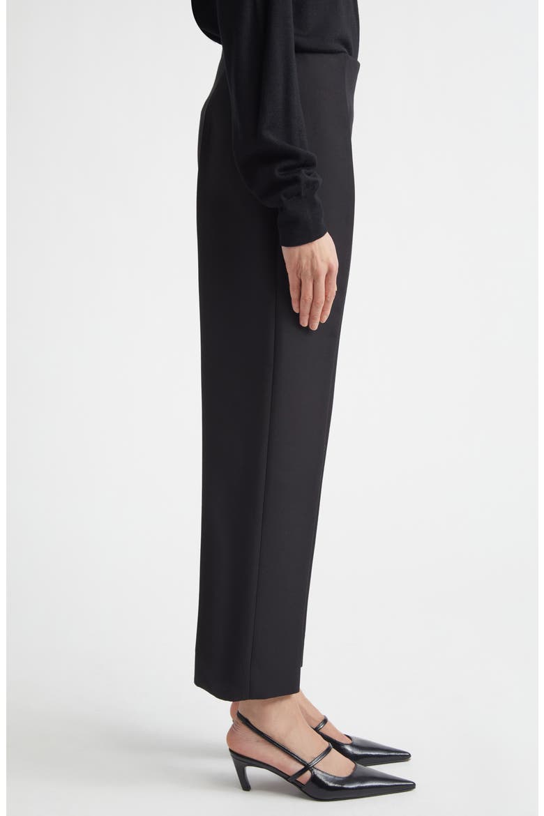 Slim Wool & Silk Evening Trousers, Alternate, color, BLACK