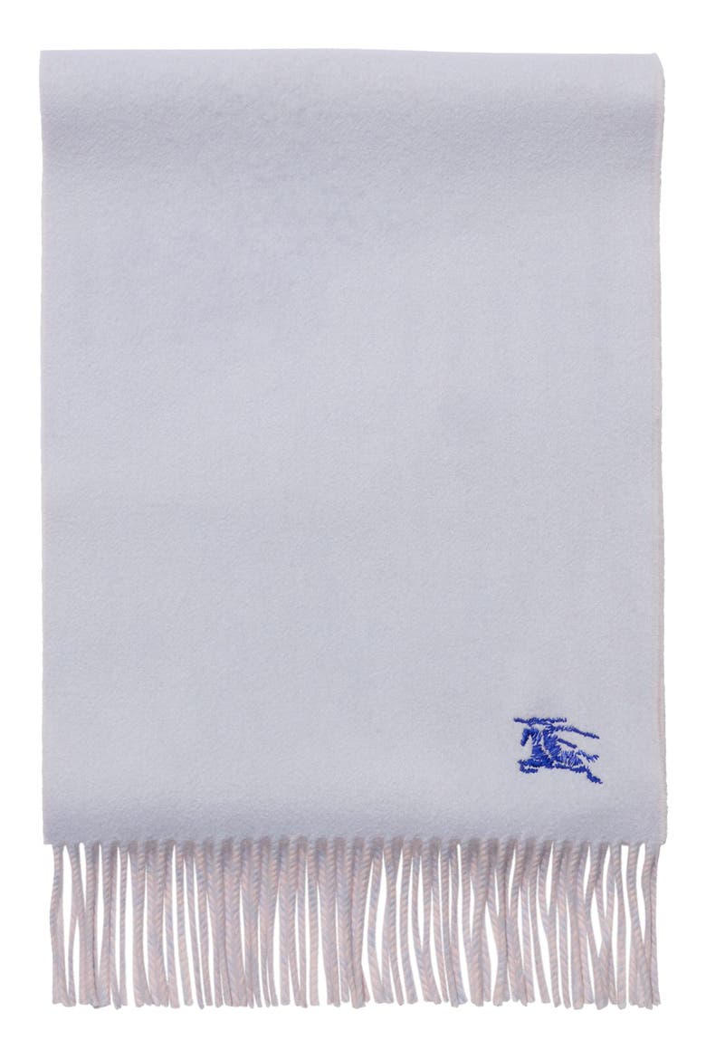Embroidered EKD Reversible Cashmere Scarf, Alternate, color, MIST BLUE/ SUGAR PINK