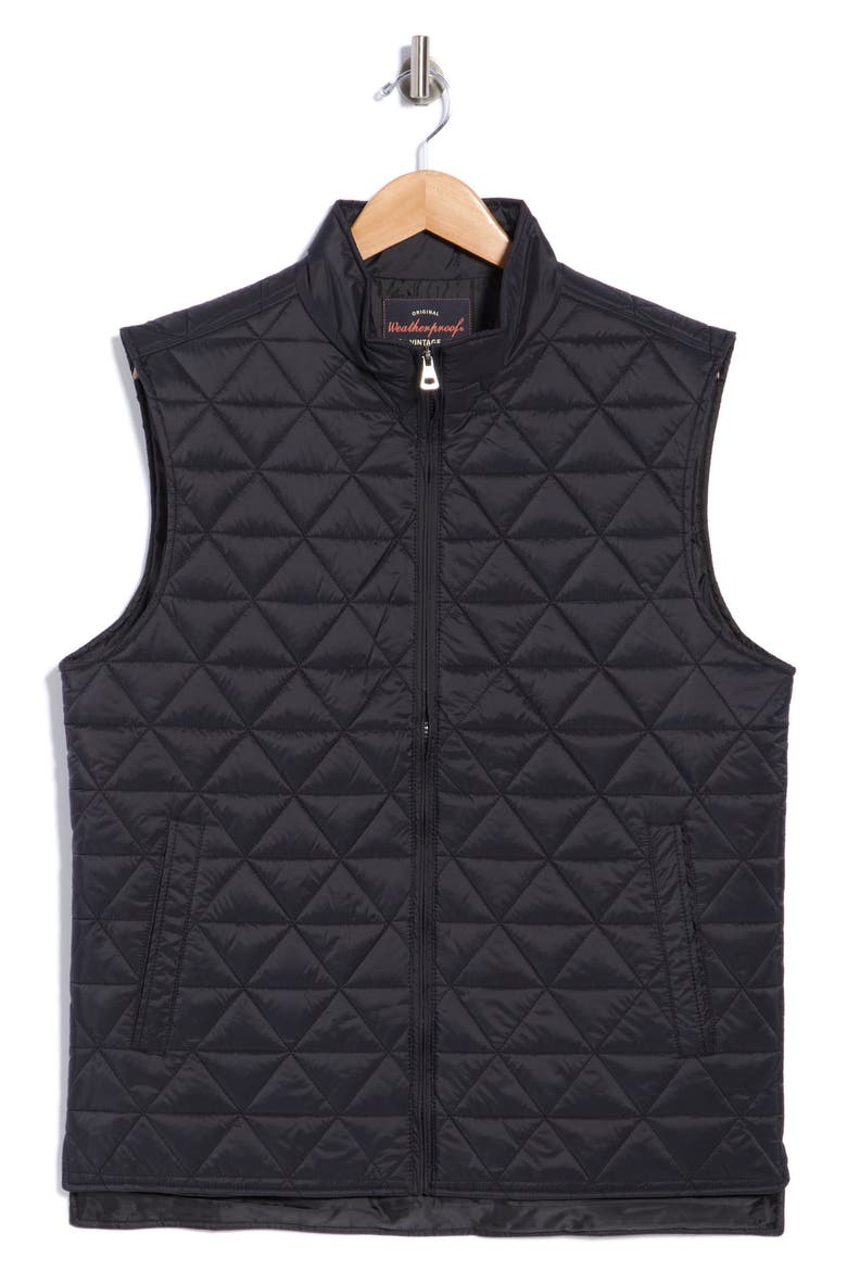 Triangle Quilted Vest, Alternate, color, BLACK BEAUTY