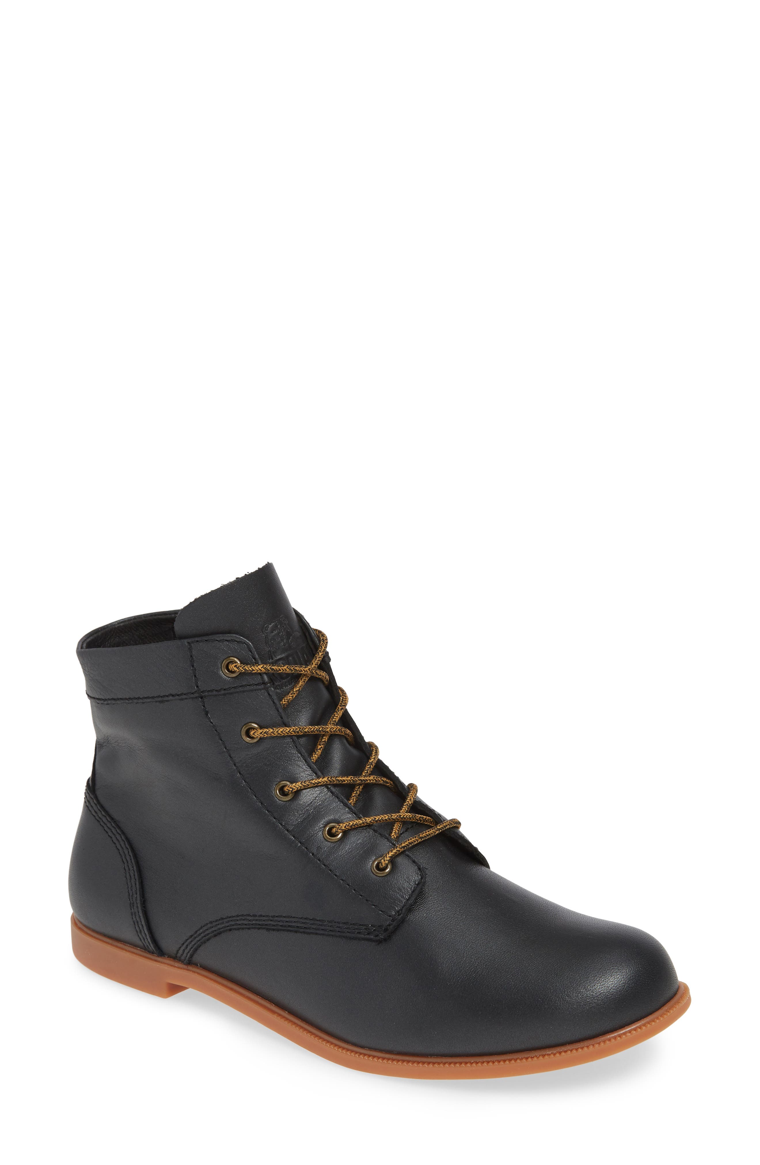 Original Low Rider Lace-Up Bootie, Main, color, BLACK LEATHER
