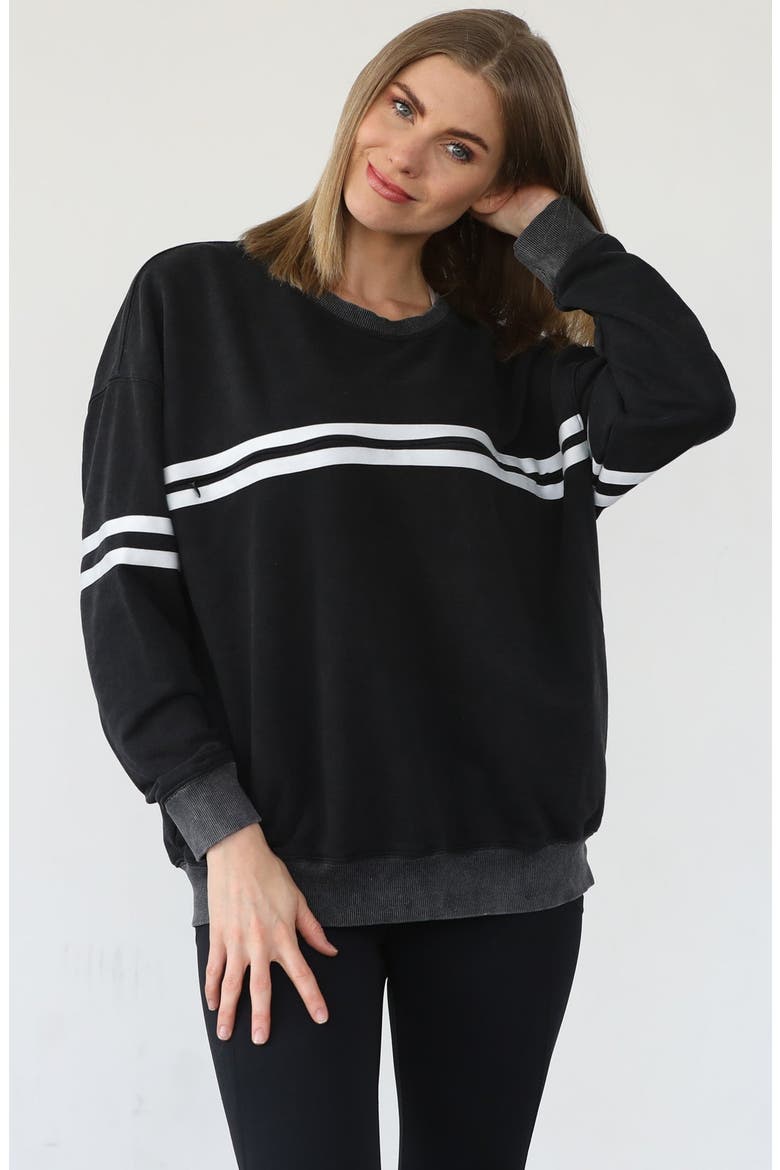 Celine Slouchy Nursing Pullover, Main, color, Faded Black