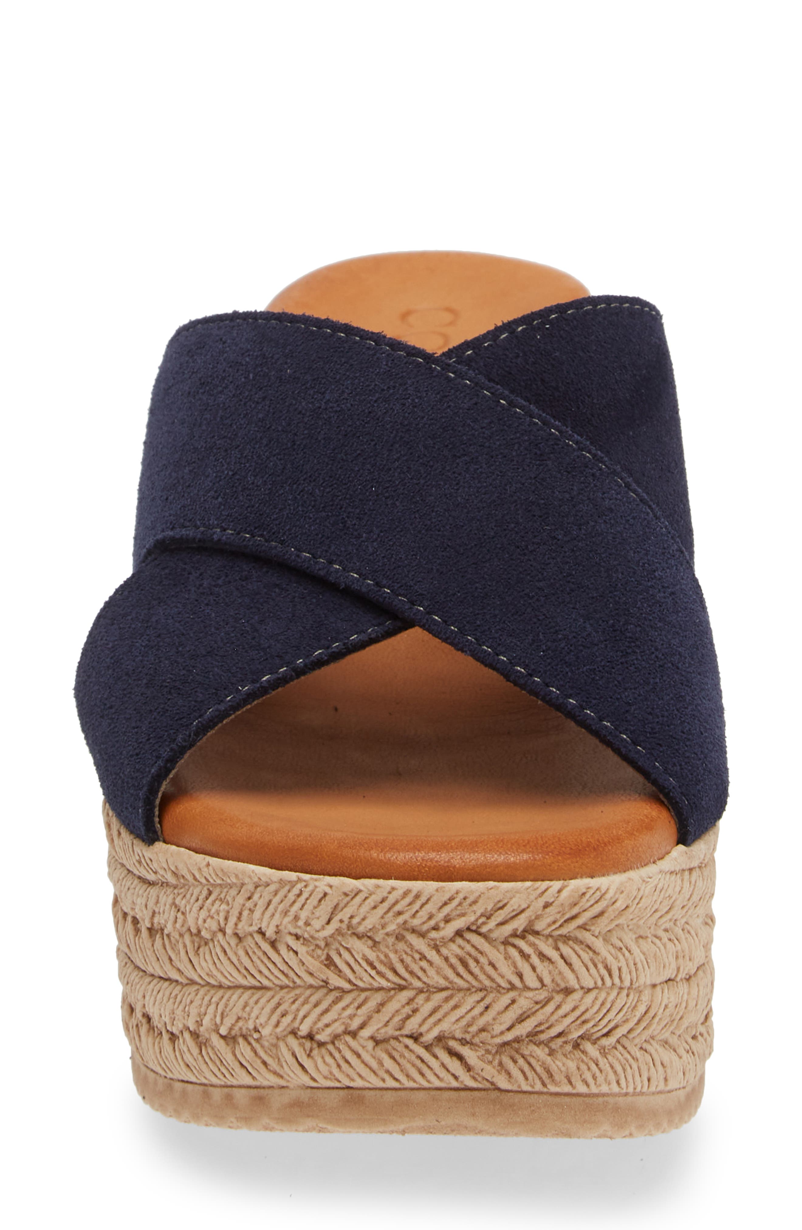 Cordani Bella Espadrille Wedge Sandal, Alternate, color, Navy Suede