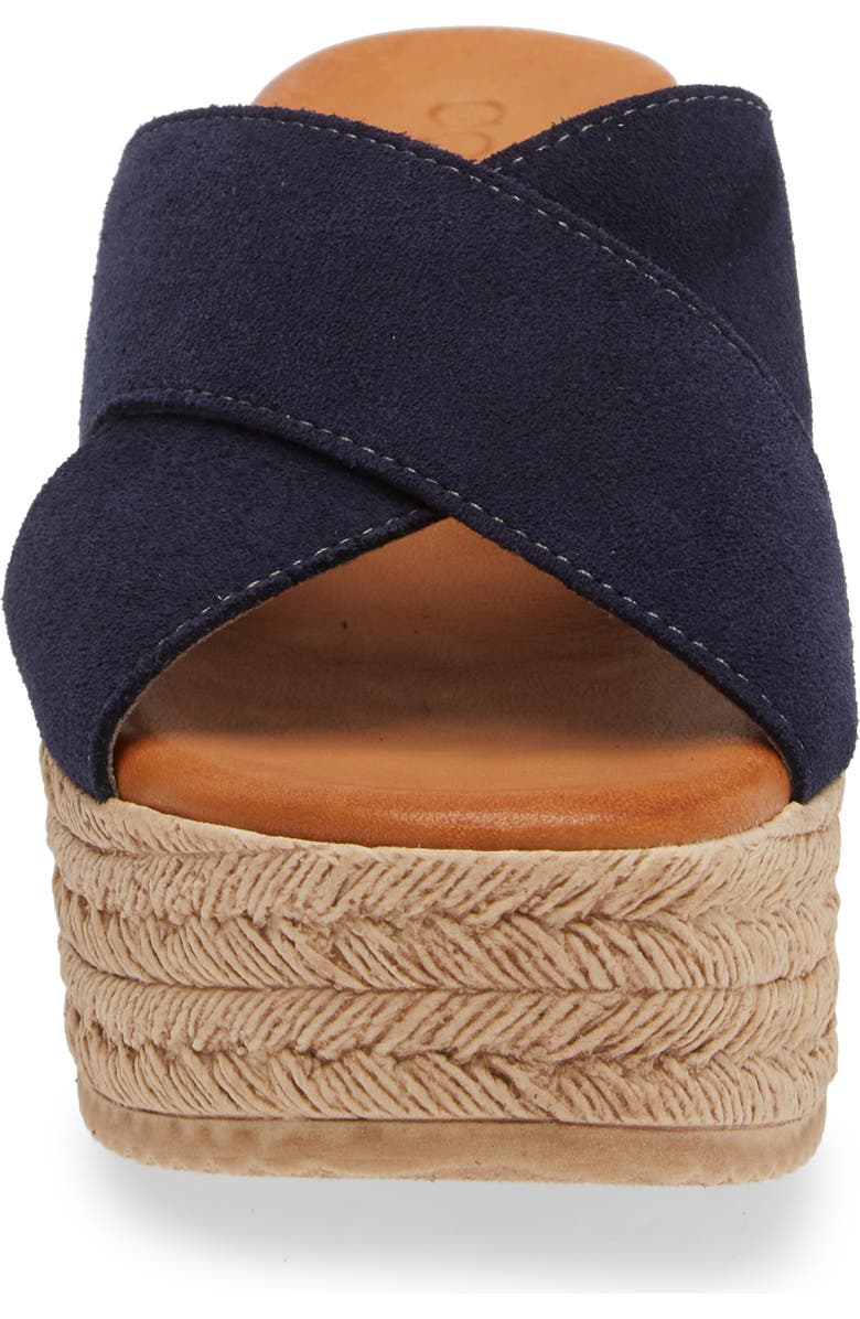 Cordani Bella Espadrille Wedge Sandal, Alternate, color, Navy Suede