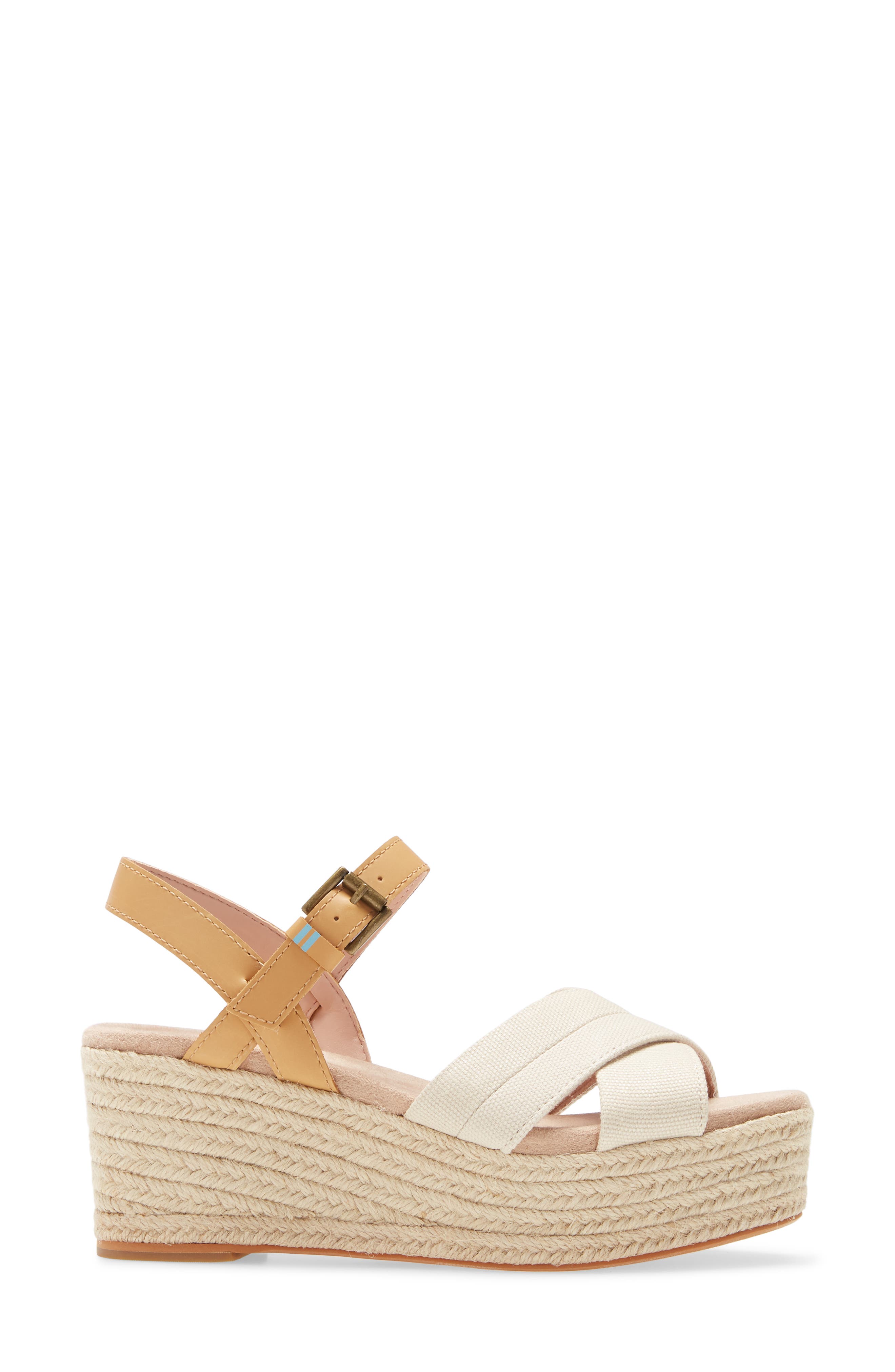 TOMS Willow Espadrille Platform Wedge Sandal, Alternate, color, 