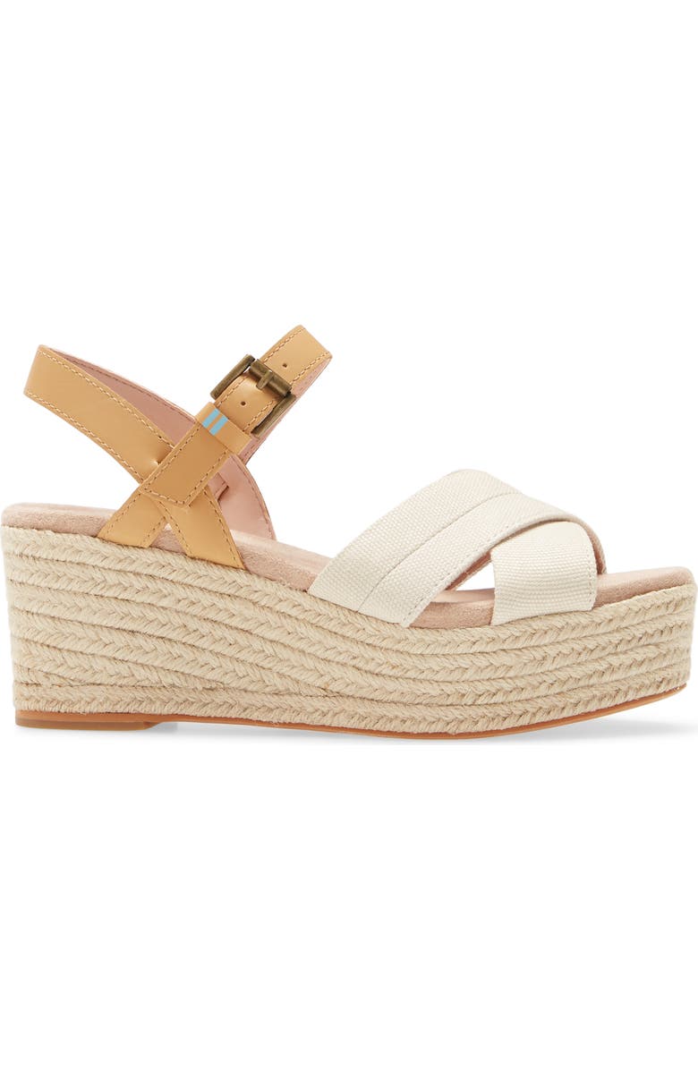 TOMS Willow Espadrille Platform Wedge Sandal, Alternate, color,