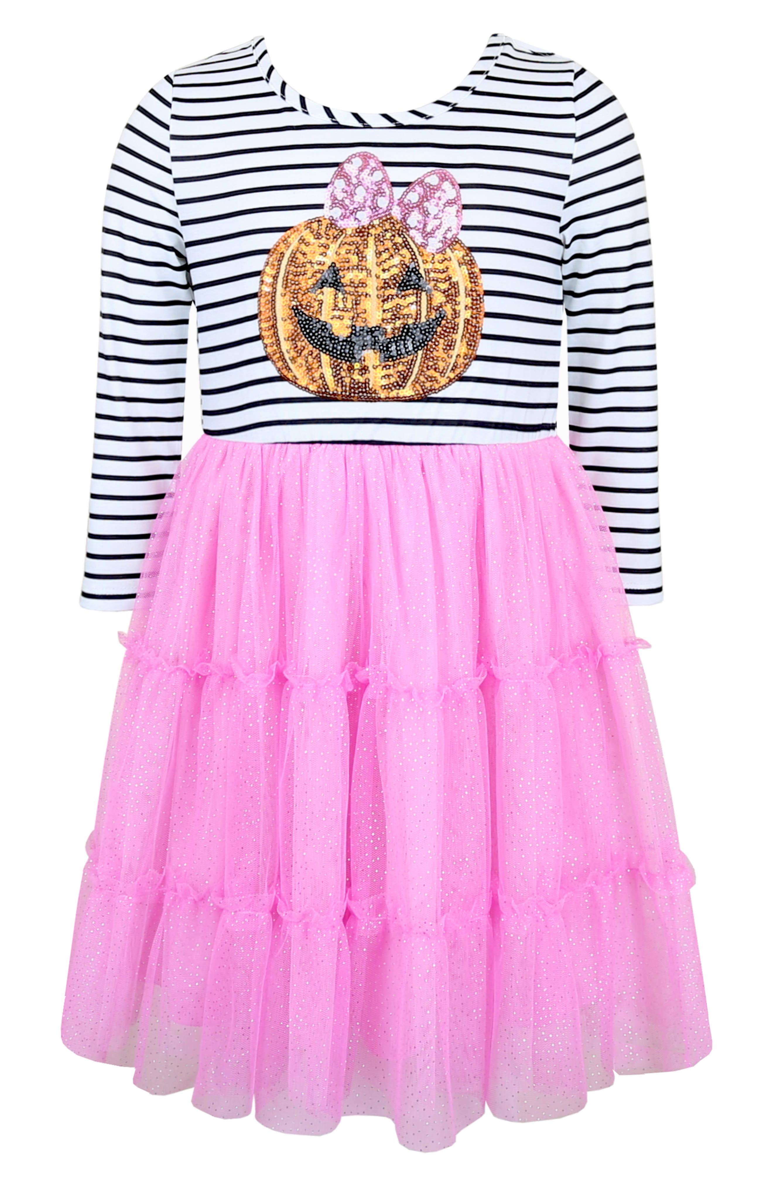 Kids' Sequin Pumpkin Tutu Dress