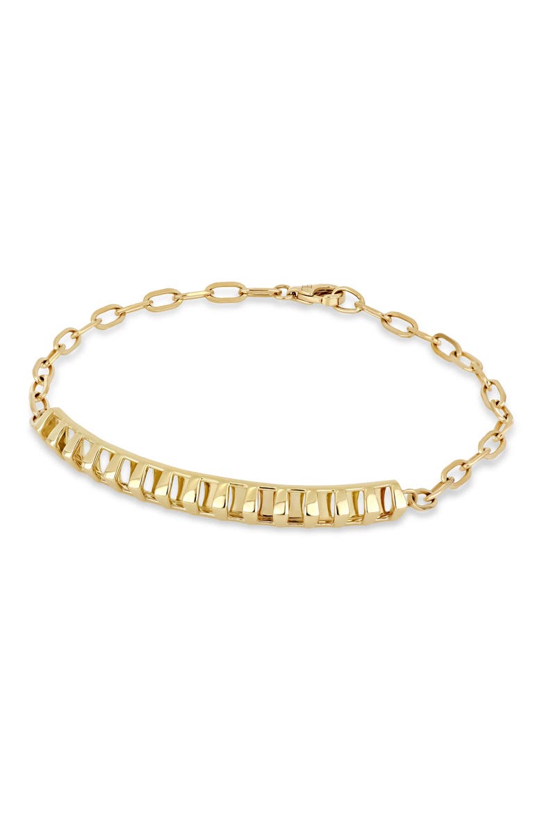 14K Gold Caged ID Bracelet, Alternate, color, 14K YELLOW GOLD