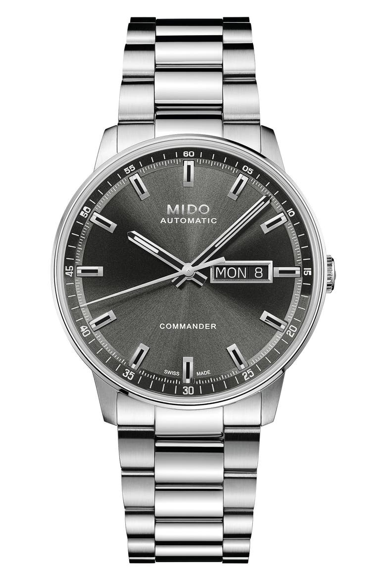 Commander Datoday Automatic Bracelet Watch, 40mm, Main, color, ANTHRACITE