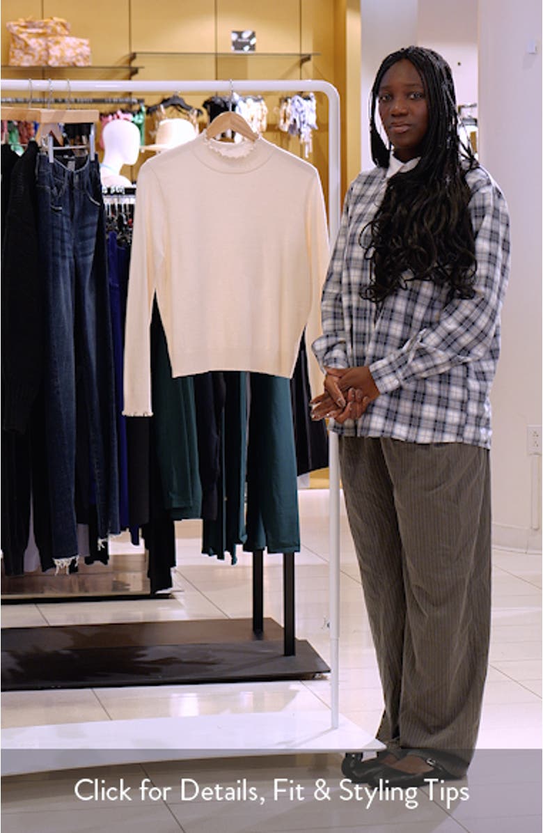 Bead Detail Mock Neck Sweater, sales video thumbnail