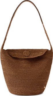 Helen Kaminski Yala Crochet Raffia Shoulder Bag