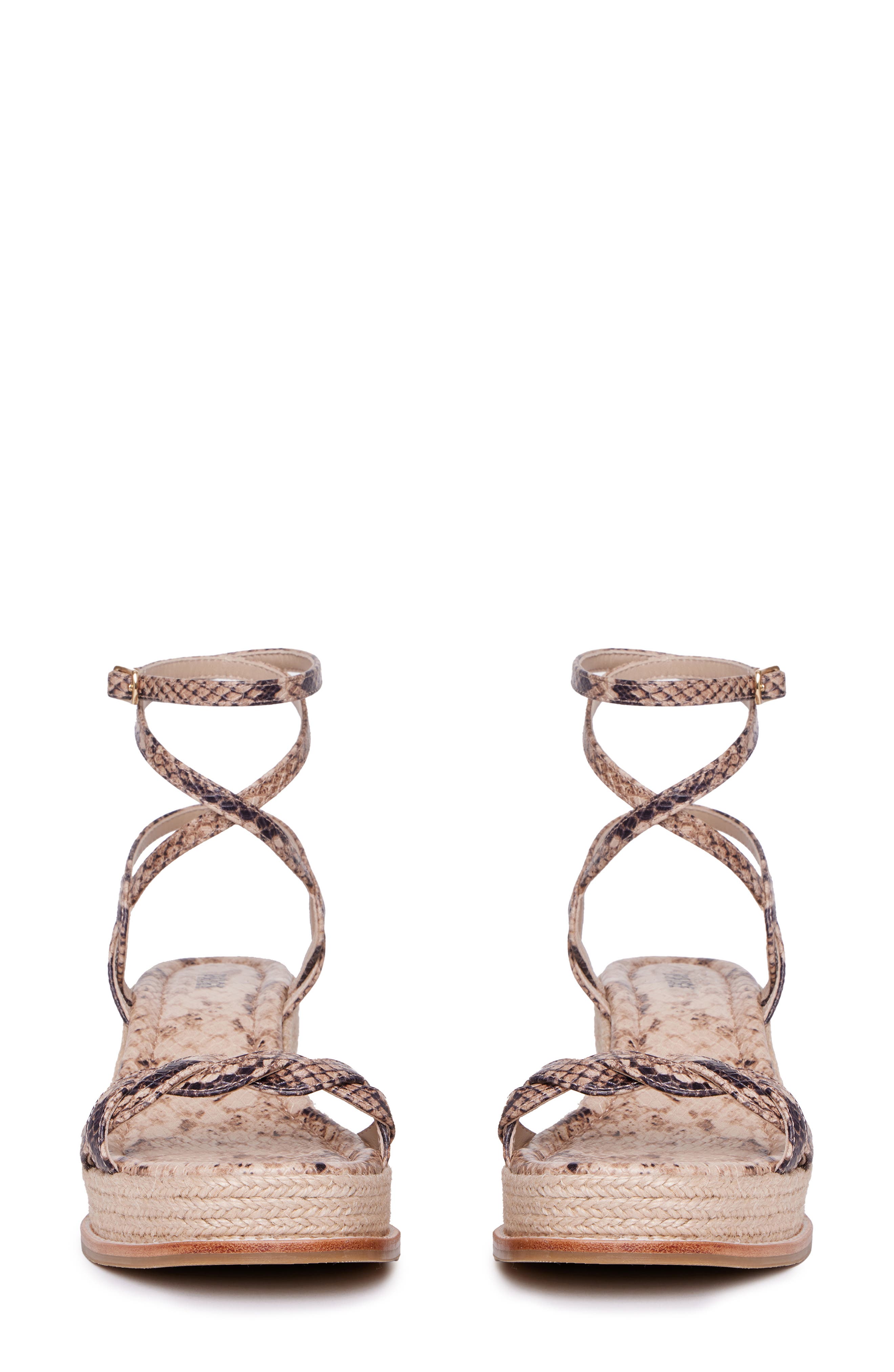 Joanna Ankle Strap Platform Wedge Sandal, Alternate, color, TAN MULTI