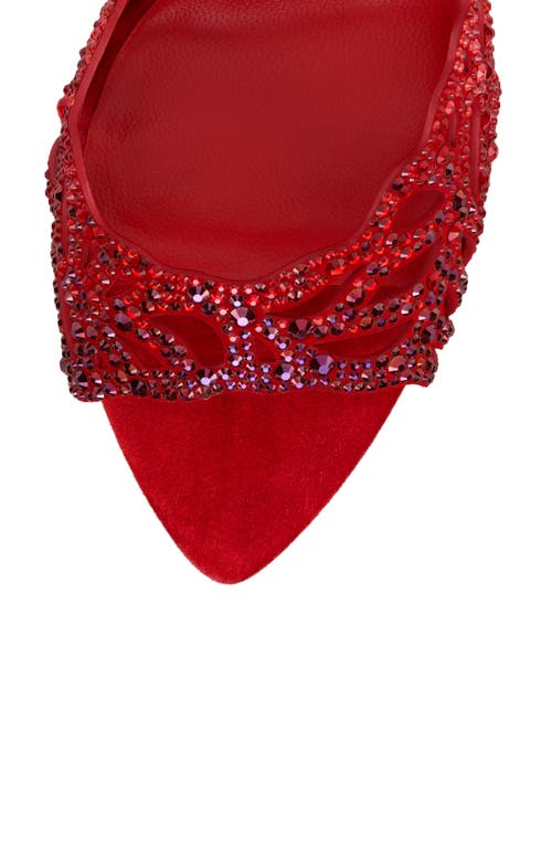 Christian Louboutin Lasera Strass Heeled Mules 100 In Red