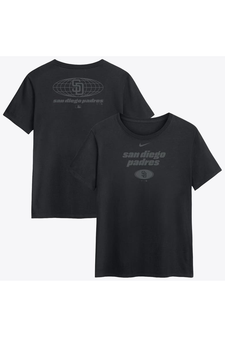 Women's Nike  Black San Diego Padres Globe Logo T-Shirt, Main, color, Black