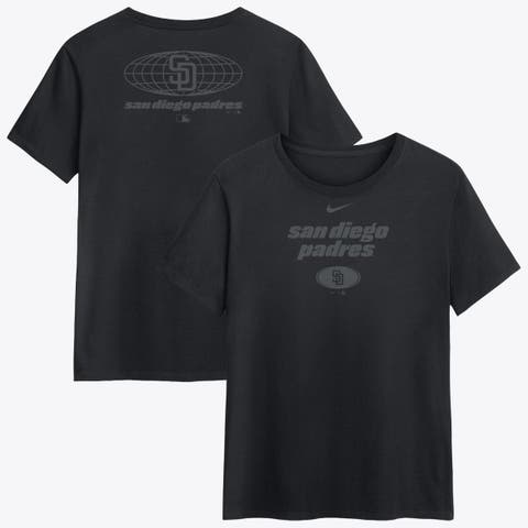Women's Nike  Black San Diego Padres Globe Logo T-Shirt