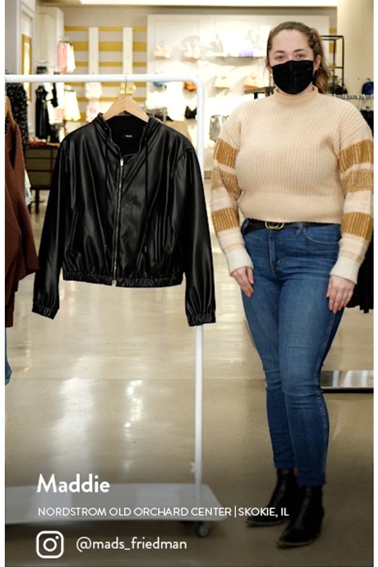 Faux Leather Bomber Jacket video