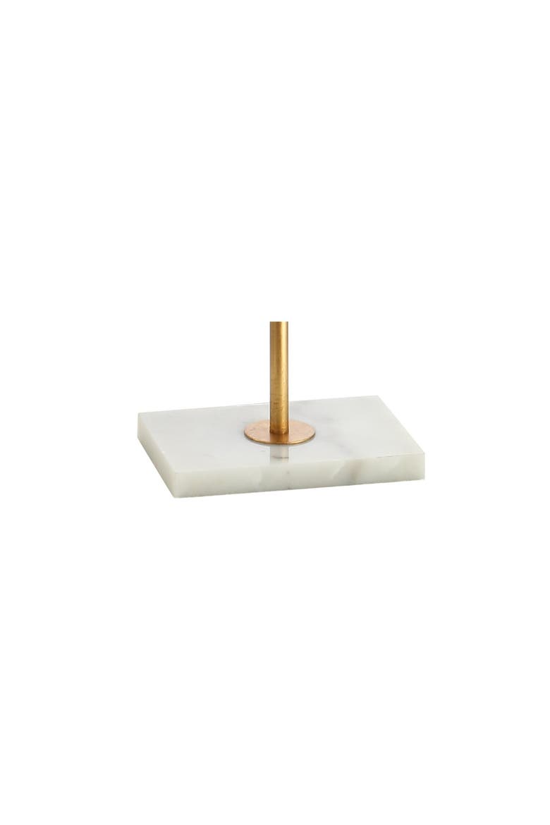 Haines Modern Circle Marble/Metal LED Floor Lamp, Alternate, color, Gold Leaf/White