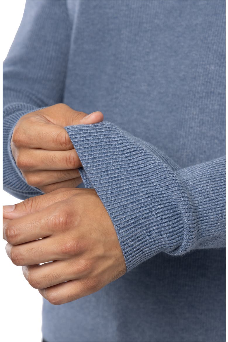 Ribbed Turtleneck Sweater, Alternate, color, HEATHER SLATE