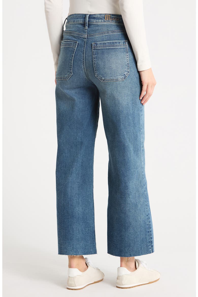 Lily High Waist Raw Ankle Wide Leg Jeans, Alternate, color, HELENIUM