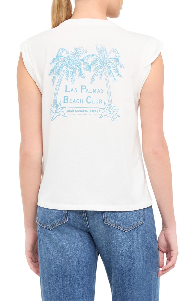 Wildfox Annabelle Muscle Tee, Alternate, color, Snow White Las Palmas