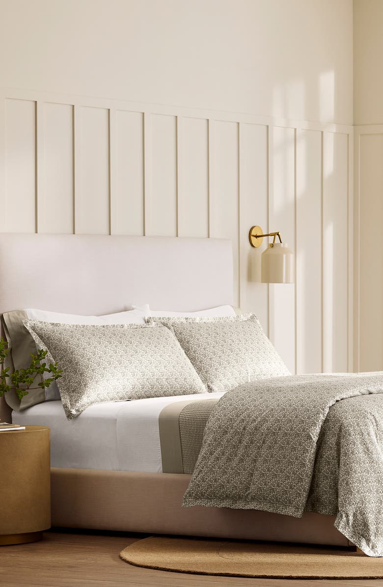 Boll & Branch Signature Colorblock Sheet Set, Alternate, color, White/ Oak