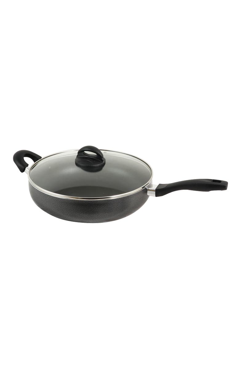 OSTER Clairborne 12 Inch Aluminum Saute Pan with Lid Grey, Main, color, Grey