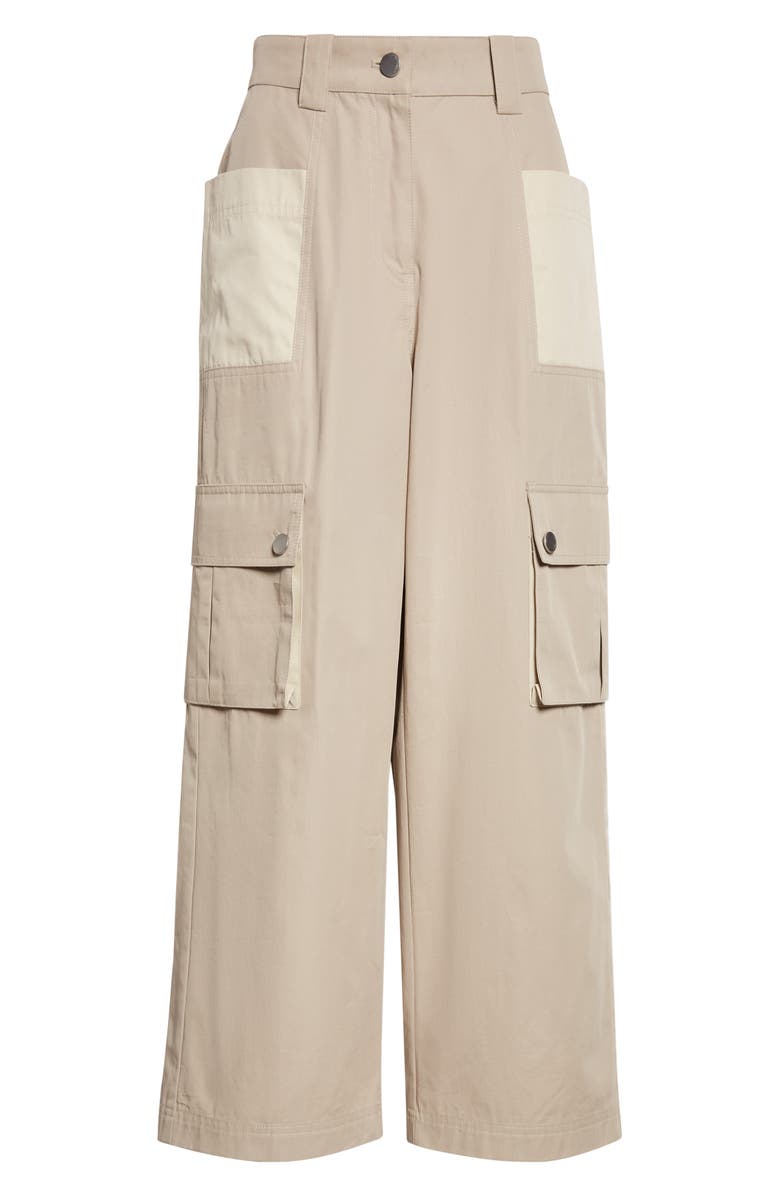 3.1 Phillip Lim Colorblock Crop Pants, Alternate, color, Khaki-Birch