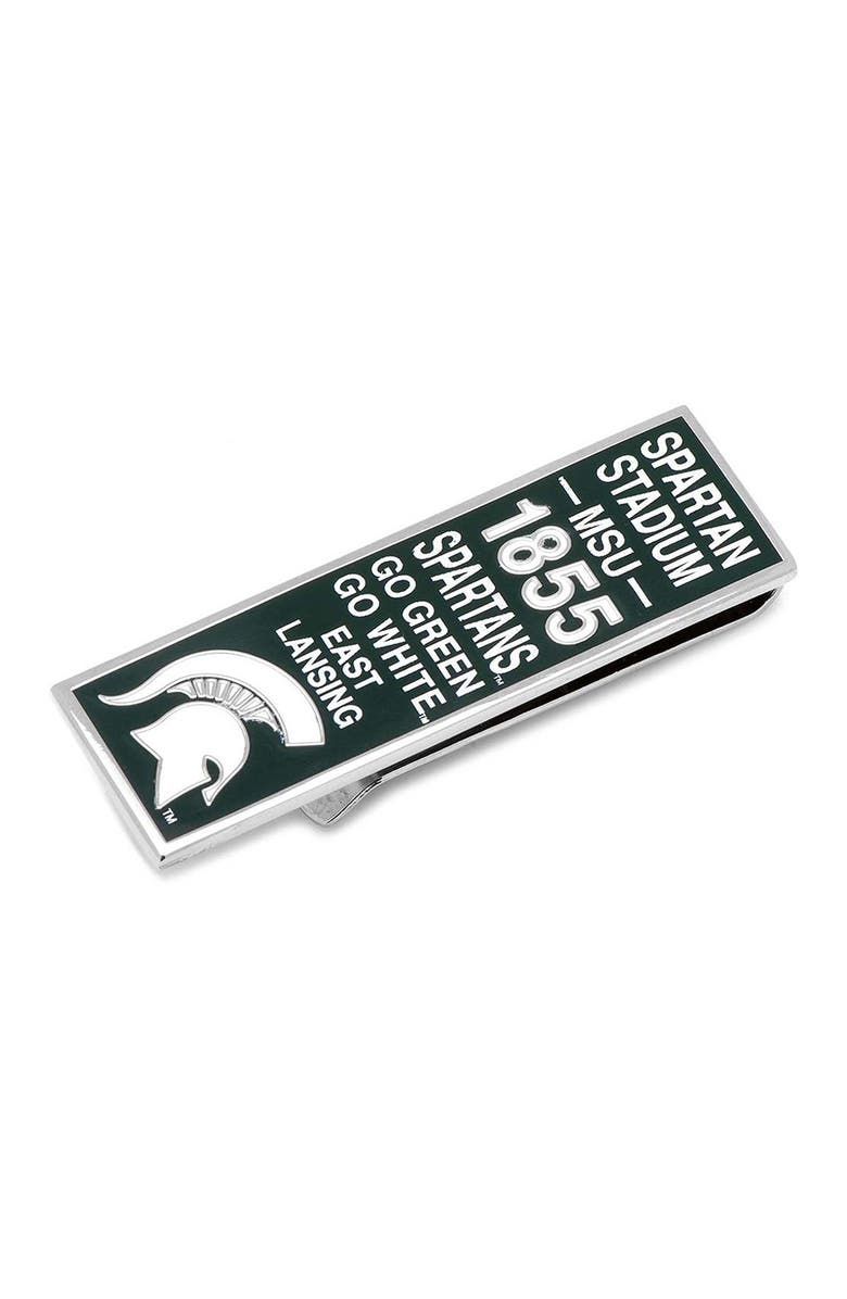 Cufflinks, Inc. Michigan State Spartan Pride Money Clip, Main, color,
