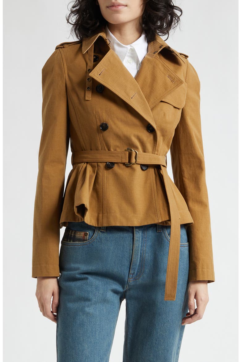 Isabella Peplum Trench Jacket (Women) | Nordstrom