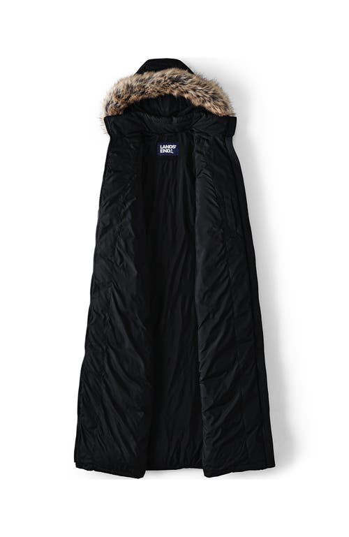Lands' End Down Maxi Winter Coat In Black