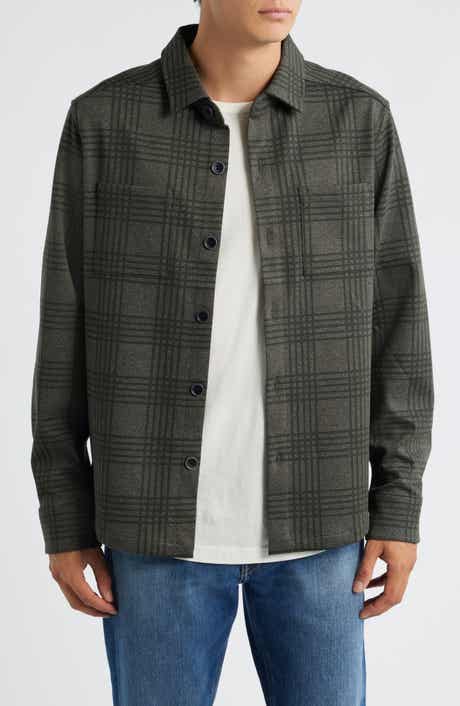 Robert Barakett Upton Plaid Double Knit Overshirt