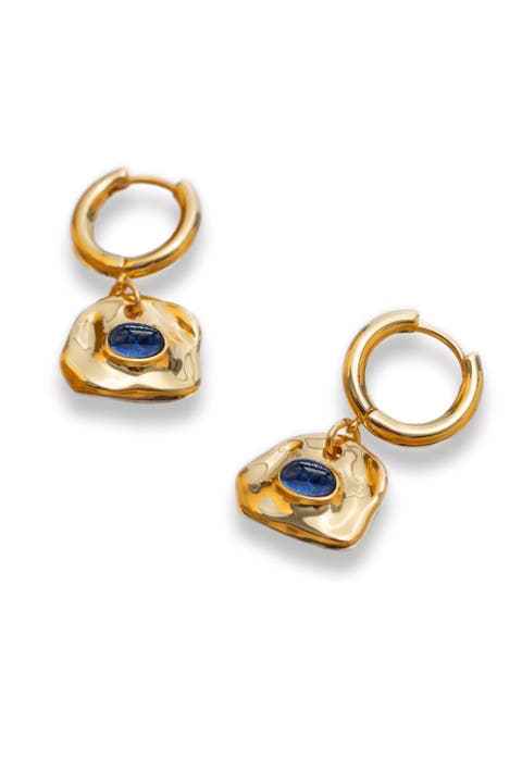 Aria Gemstone Hoop Drop Earrings