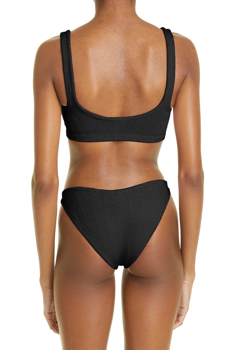 Hunza G Crinkle 2-Piece Swimsuit, Alternate, color, Black