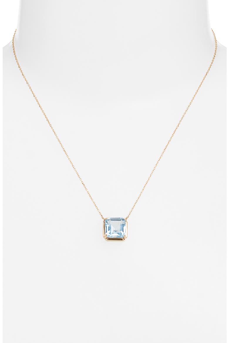 Cléo Carré Daniela Grande Pendant Necklace, Alternate, color, Aquamarine