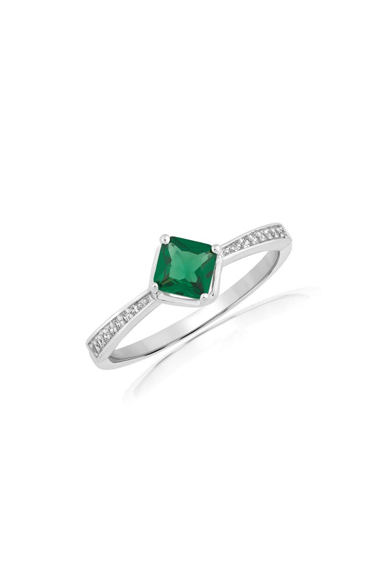 Simulated Sapphire & Cubic Zirconia Ring, Main, color, GREEN